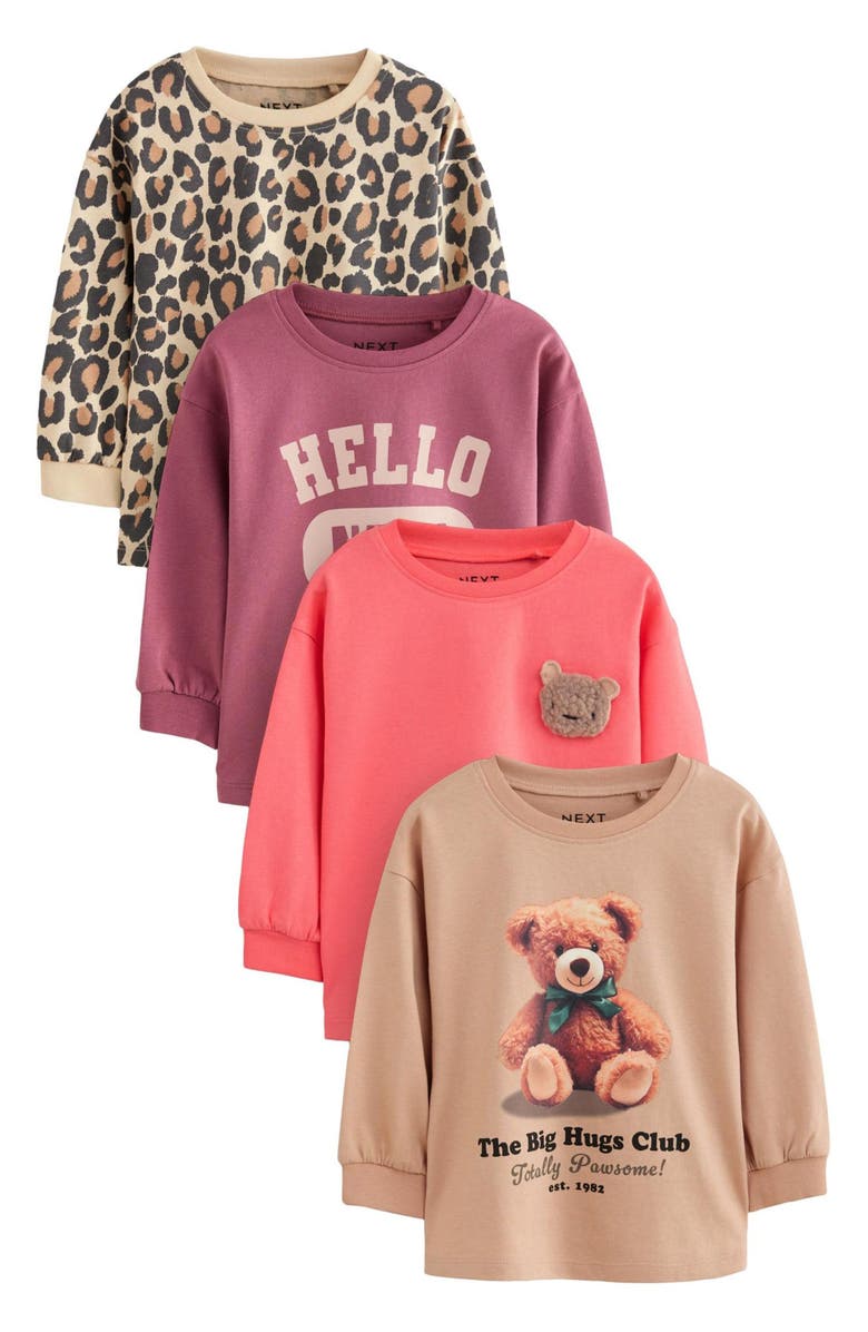 NEXT Kids' Assorted 4-Pack Cotton T-Shirts, Main, color, 