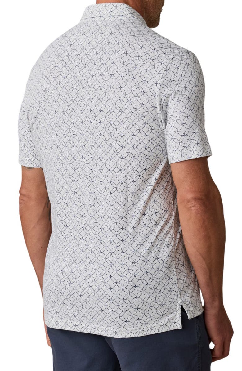 Faherty Movement Piqué Polo, Alternate, color, Ivory Blue Moonlight