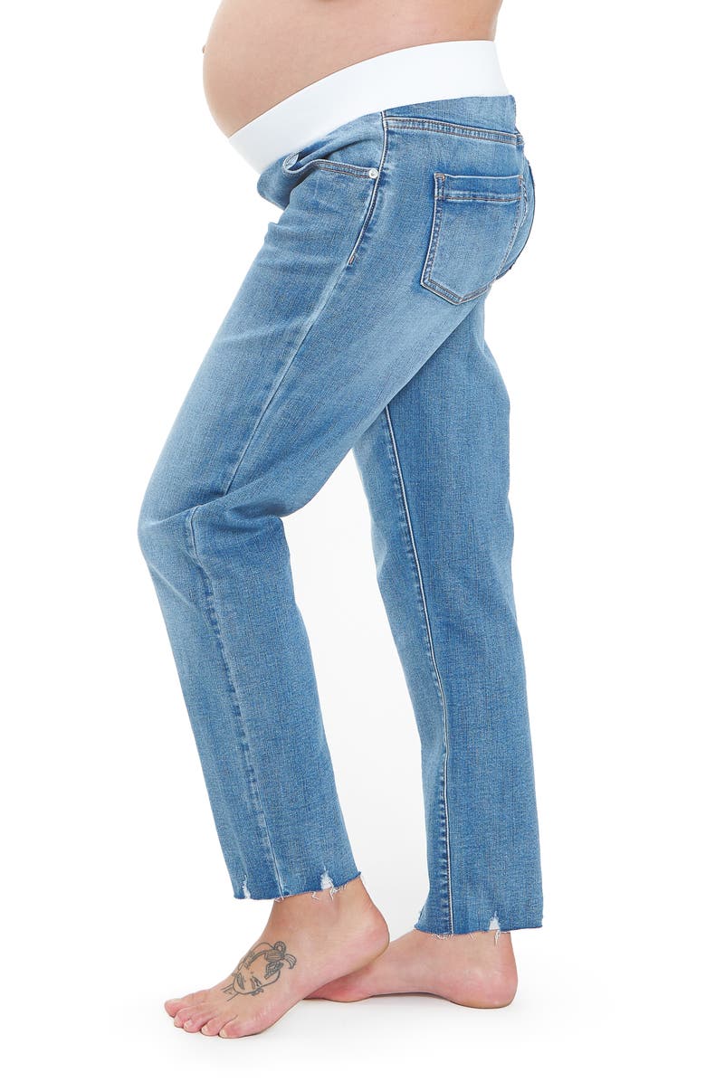 Ripe Maternity Jamie Raw Edge Jean, Alternate, color, Vintage Wash
