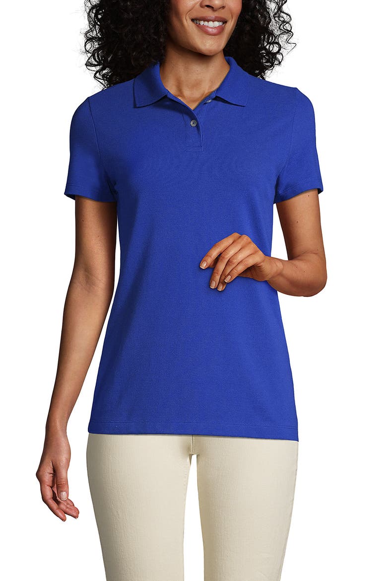 Short Sleeve Basic Mesh Polo Shirt, Alternate, color, Dark Cobalt Blue