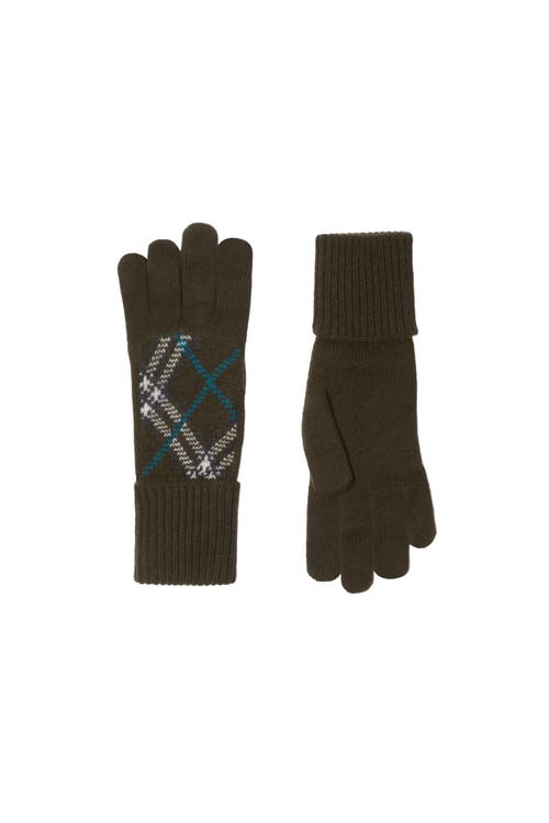 BURBERRY BURBERRY CHECK CASHMERE BLEND GLOVES