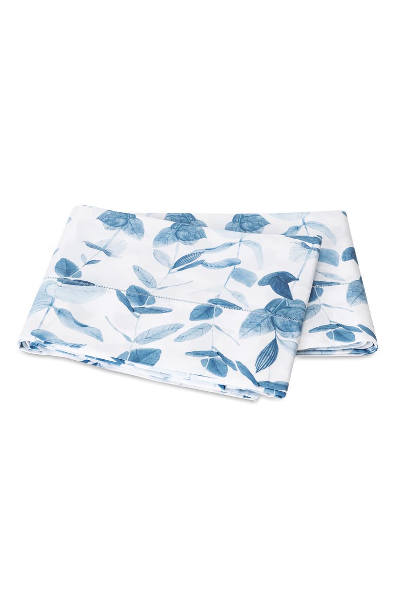 Matouk Antonia Flat Sheet, Main, color, Hazy Blue