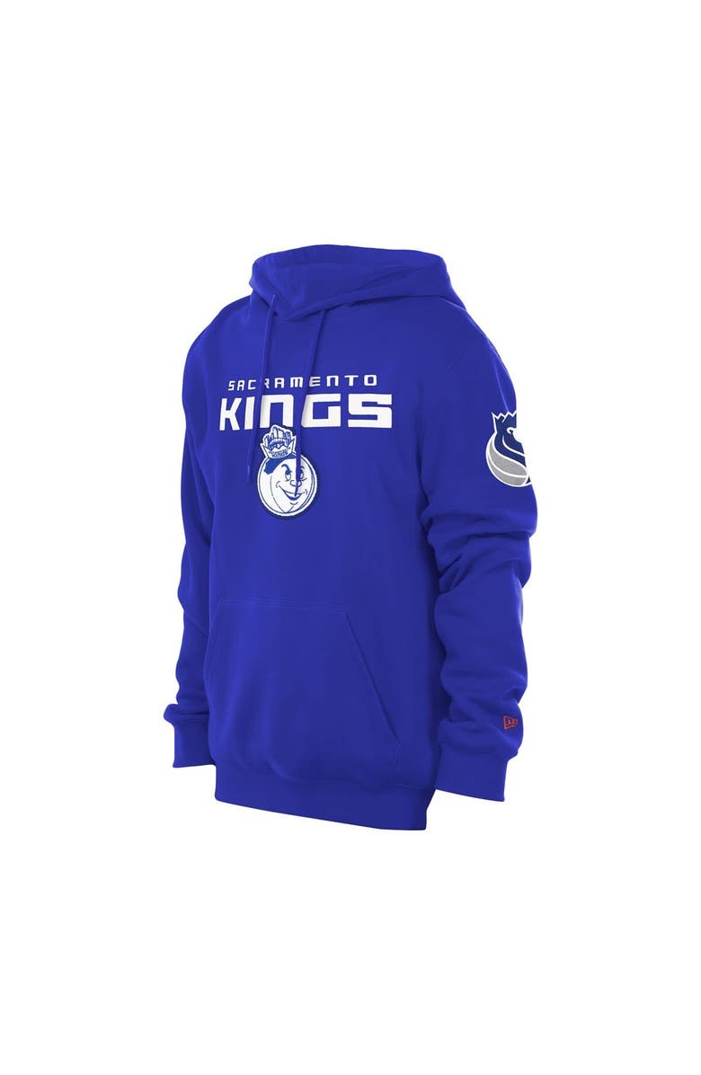 New Era Men's New Era  Blue Sacramento Kings 2024/25 City Edition Chenille Heavyweight Pullover Hoodie, Alternate, color, 