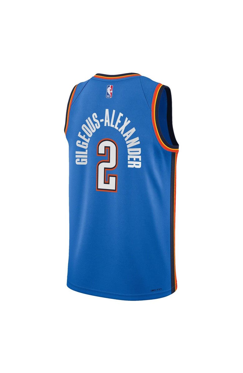 Nike Youth Nike Shai Gilgeous-Alexander Blue Oklahoma City Thunder 2021/22 Swingman Jersey - Icon Edition, Alternate, color,