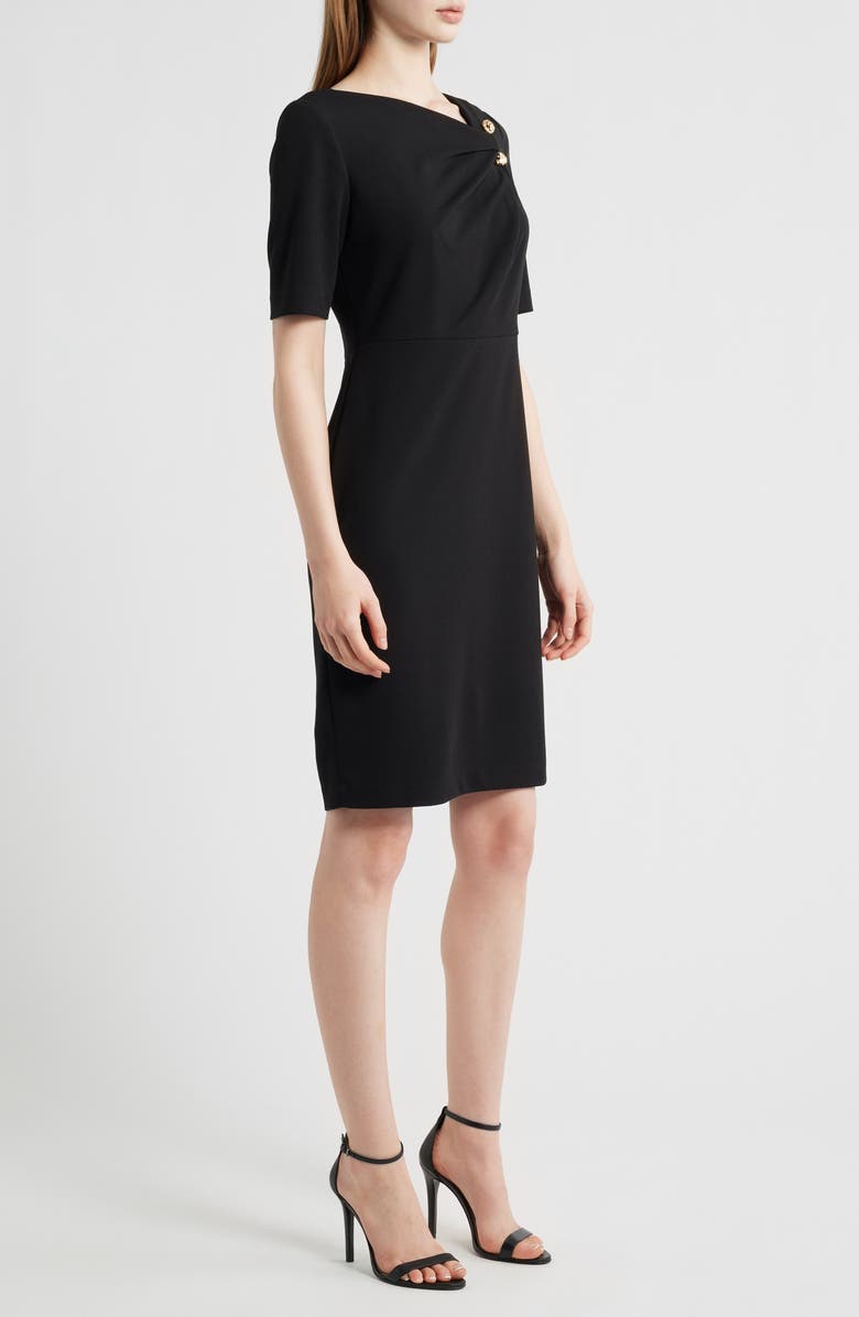 Anne Klein Bar Pin Sheath Dress, Alternate, color, Anne Black