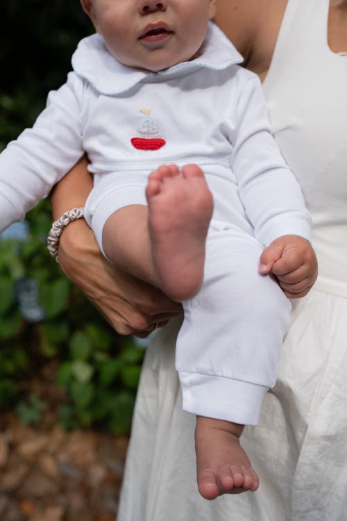Little English Kids' Crochet Playsuit In Sailboat