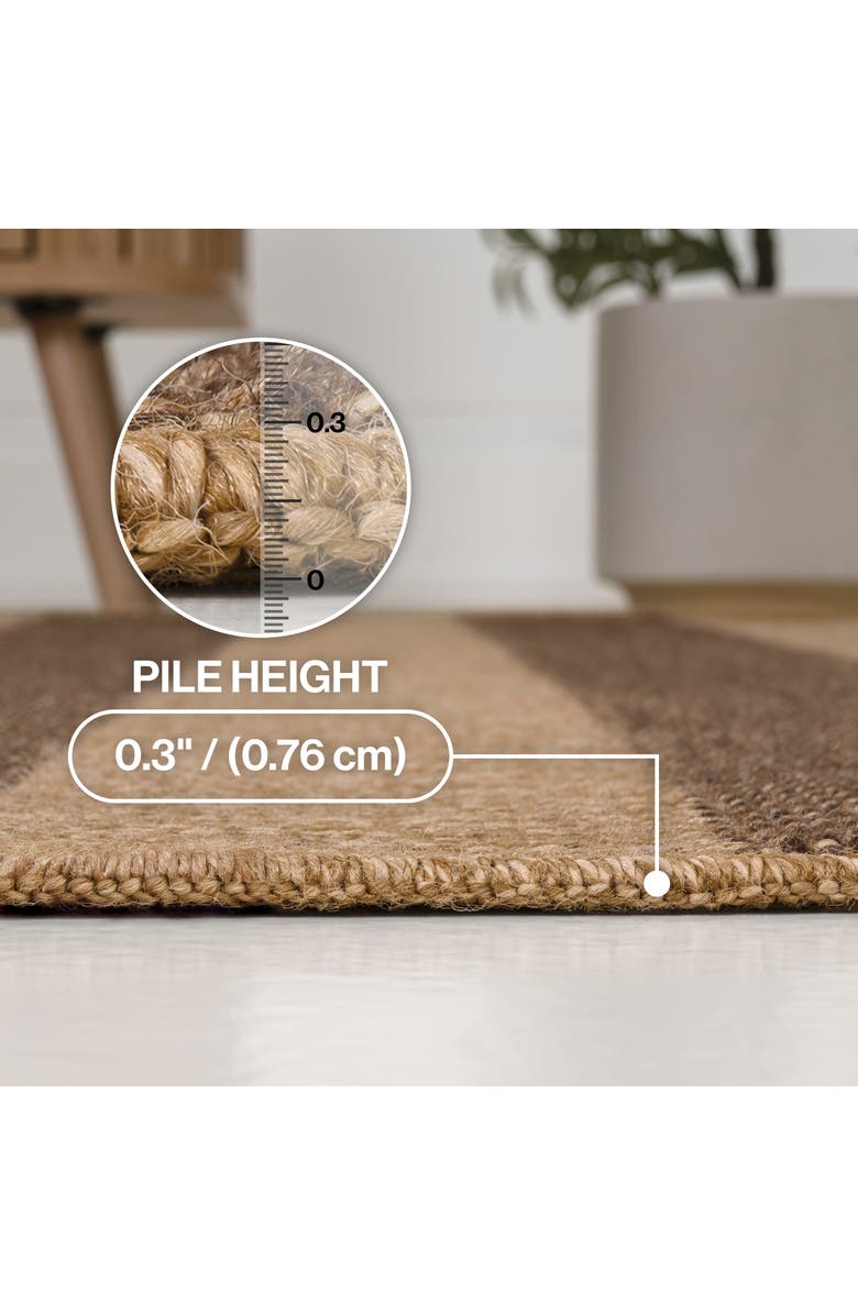 JONATHAN Y Sutton Easy Jute Modern Geometric Boho Stripe Indoor/Outdoor Area Rug, Alternate, color, Natural/Brown
