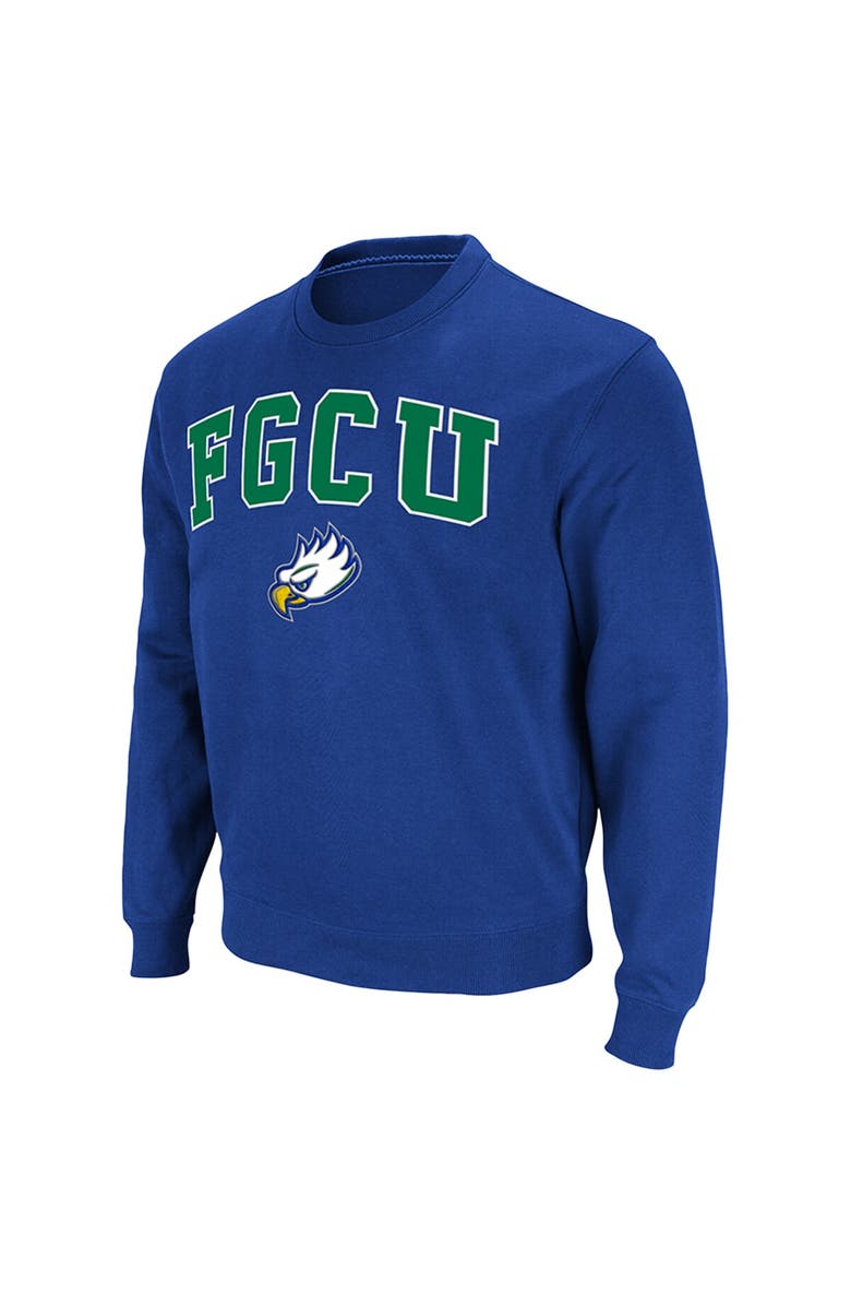 COLOSSEUM Men's Colosseum Royal Florida Gulf Coast Eagles Arch & Logo Pullover Sweatshirt, Alternate, color, Royal