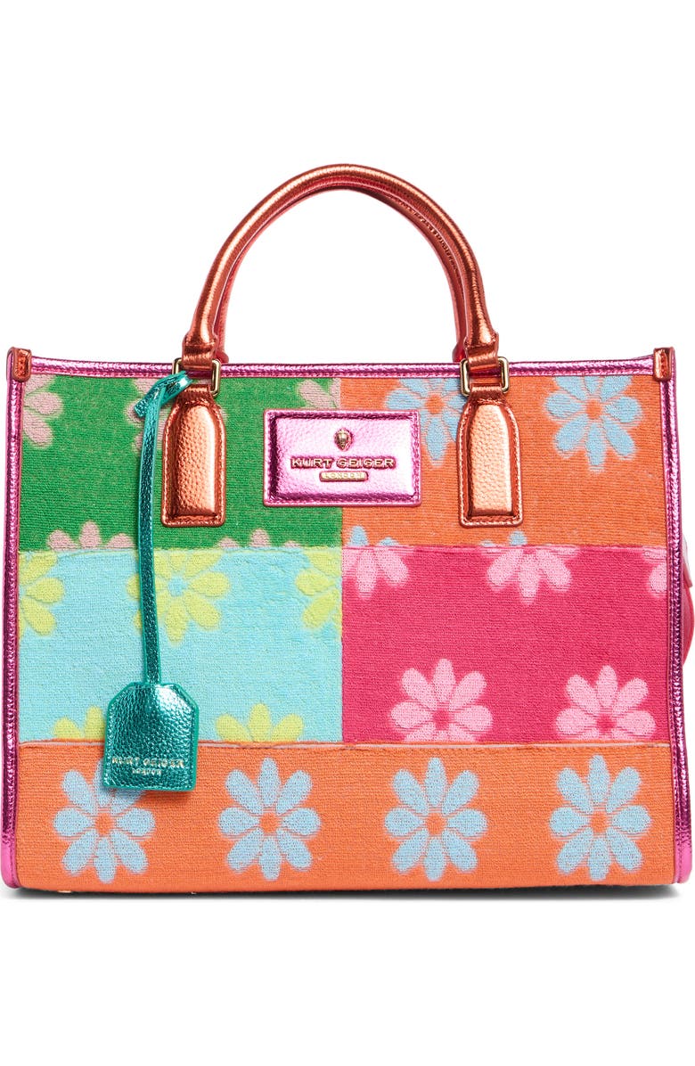 Kurt Geiger London Chiswick Floral Tote Bag, Main, color, Pink Multi