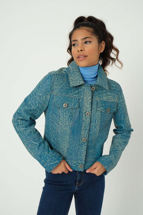 Arabella Patterned Leather Jacket