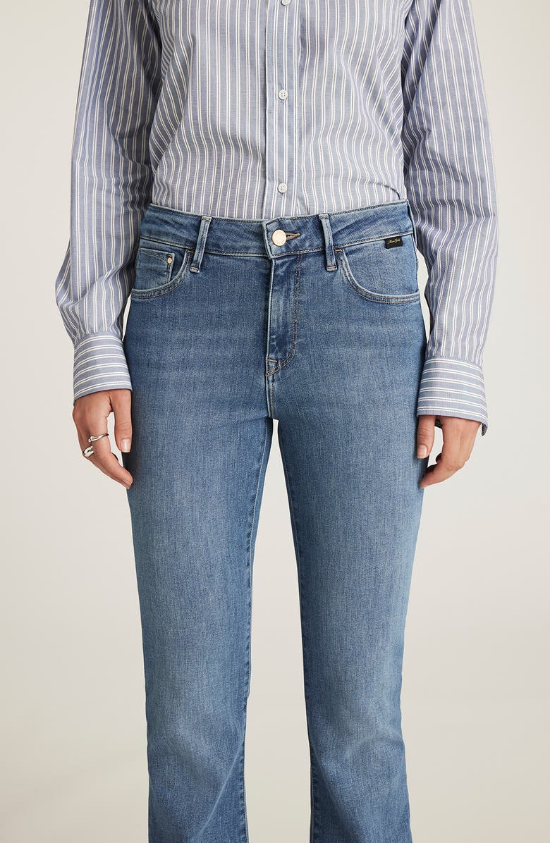 Mavi Jeans Sydney Mid Rise Flare Jeans, Alternate, color, Mid Vintage Gold Pre