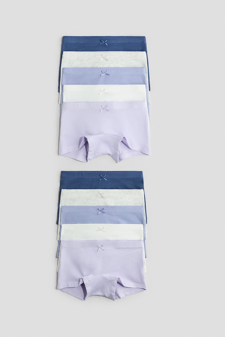 10-pack Cotton Boxer Briefs, Main, color, Light purple/blue