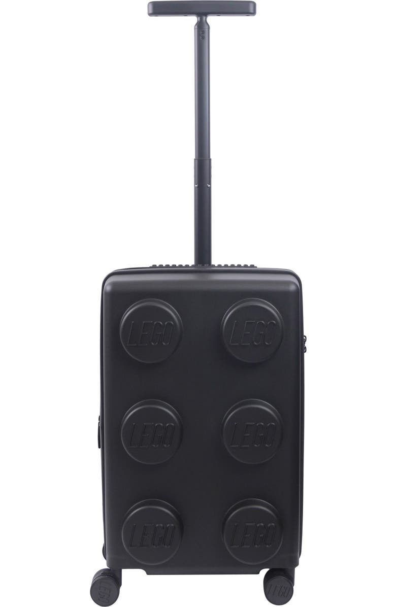 LEGO Signature Brick 2x3 Trolley Expandable 21.5 inch carry-on luggage, Alternate, color, Black