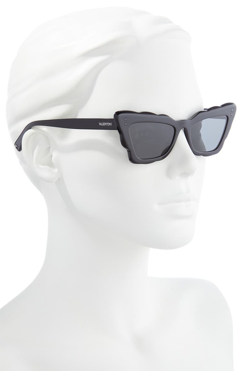 Valentino 53mm Cat Eye Sunglasses, Alternate, color, 