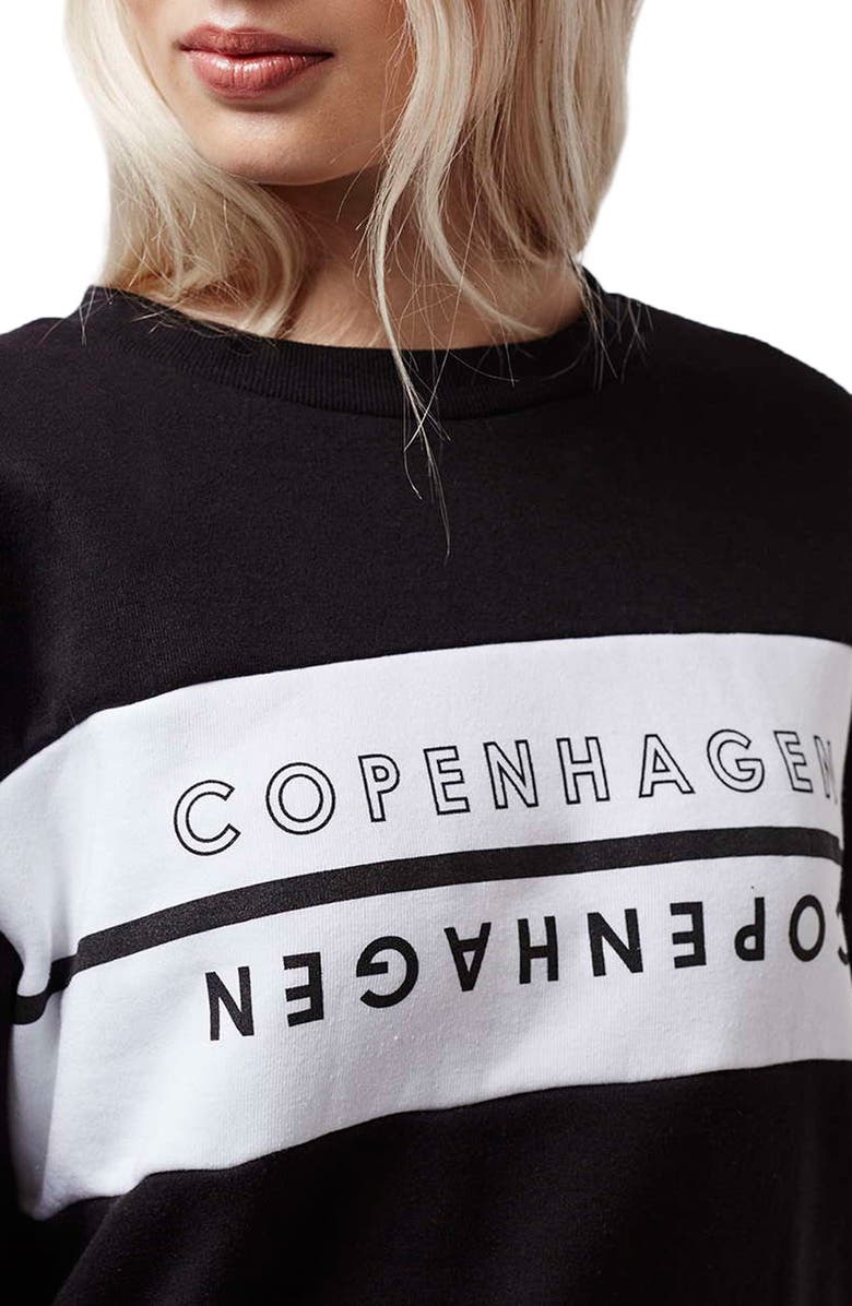 Topshop Copenhagen Sweatshirt, Alternate, color,