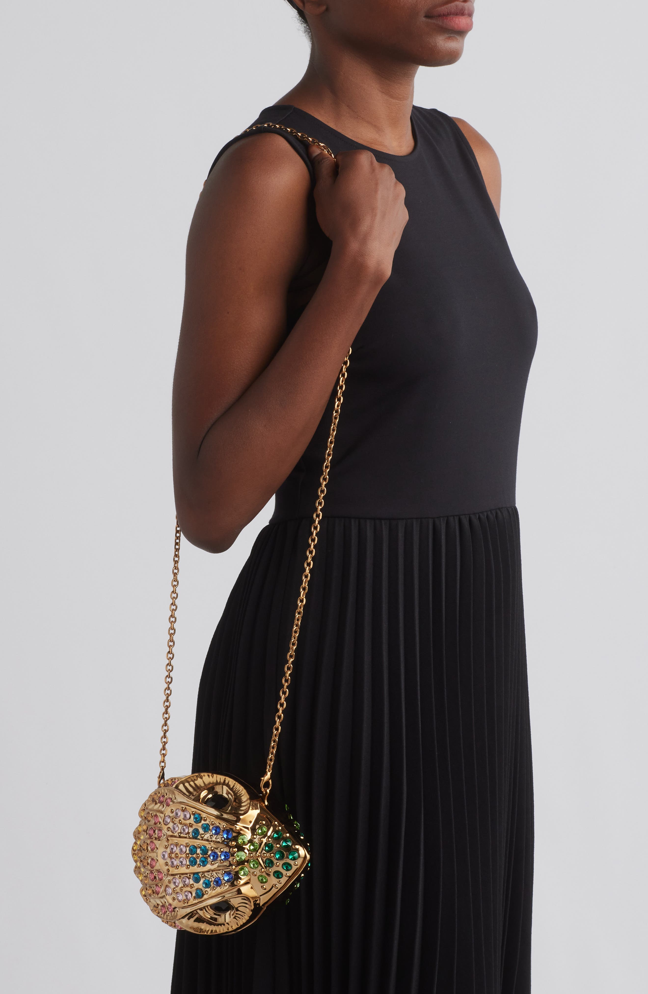 Kurt Geiger London Eagle Head Clutch, Alternate, color, 