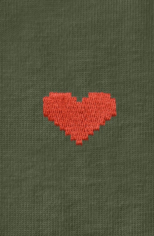 Dalix Womens Pixel Heart Jersey Relaxed Tee