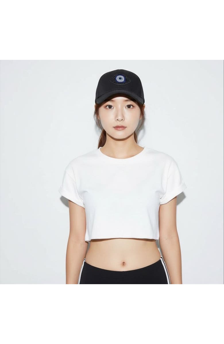 C. GRASSI The Energy Project - Evil Eye Hat, Alternate, color, Black