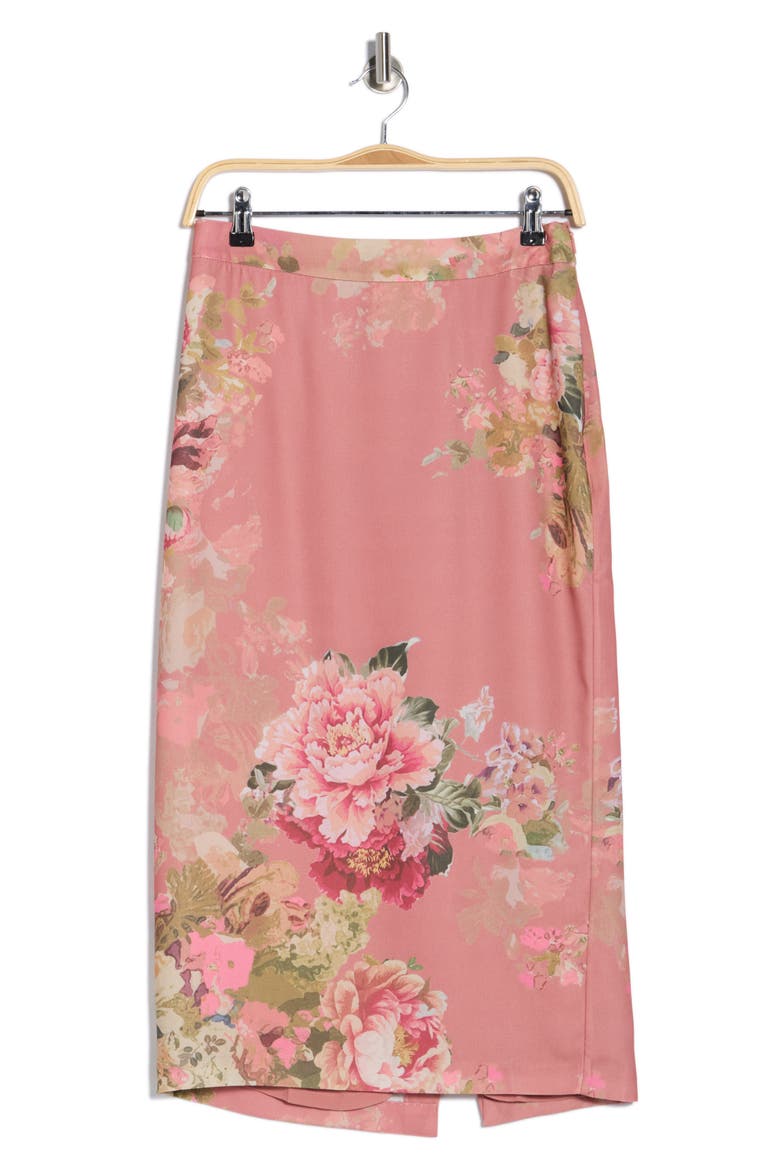 Rose Print Skirt, Alternate, color, ROSE