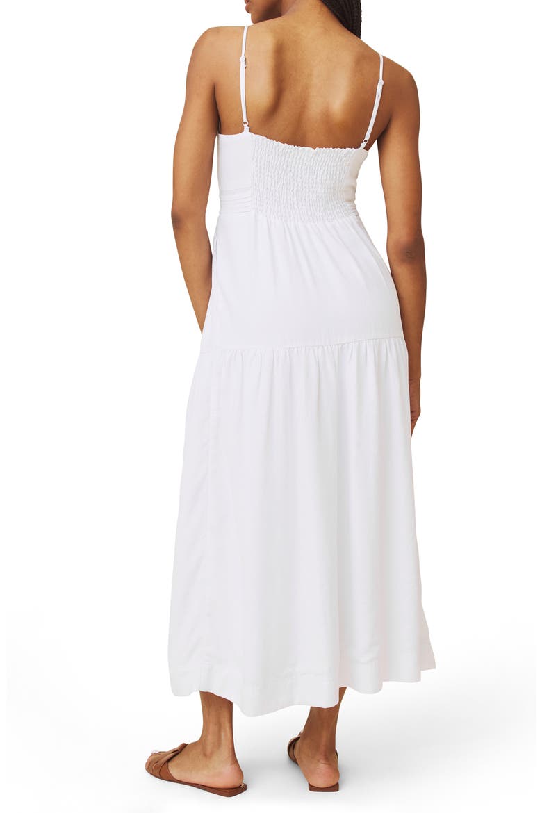 Darcy Sleeveless Tiered Maxi Dress, Alternate, color, WHITE