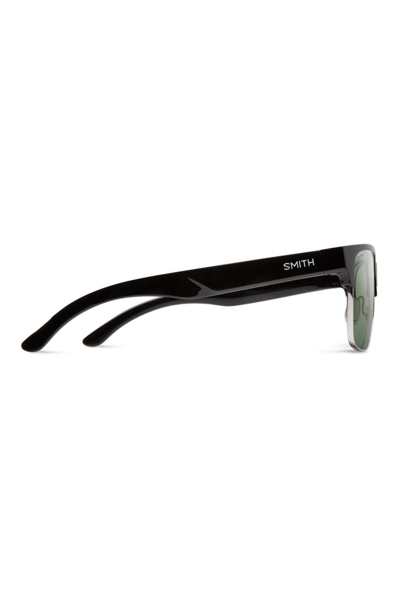 Lowdown Split 56mm ChromaPop™ Polarized Square Sunglasses, Alternate, color, BLACK / GRAY GREEN