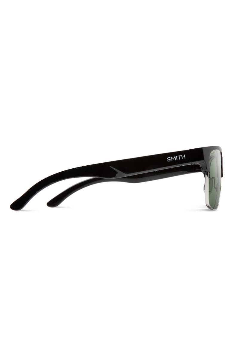 Smith Lowdown Split 56mm ChromaPop<sup>™</sup> Polarized Square Sunglasses, Alternate, color, Black / Gray Green
