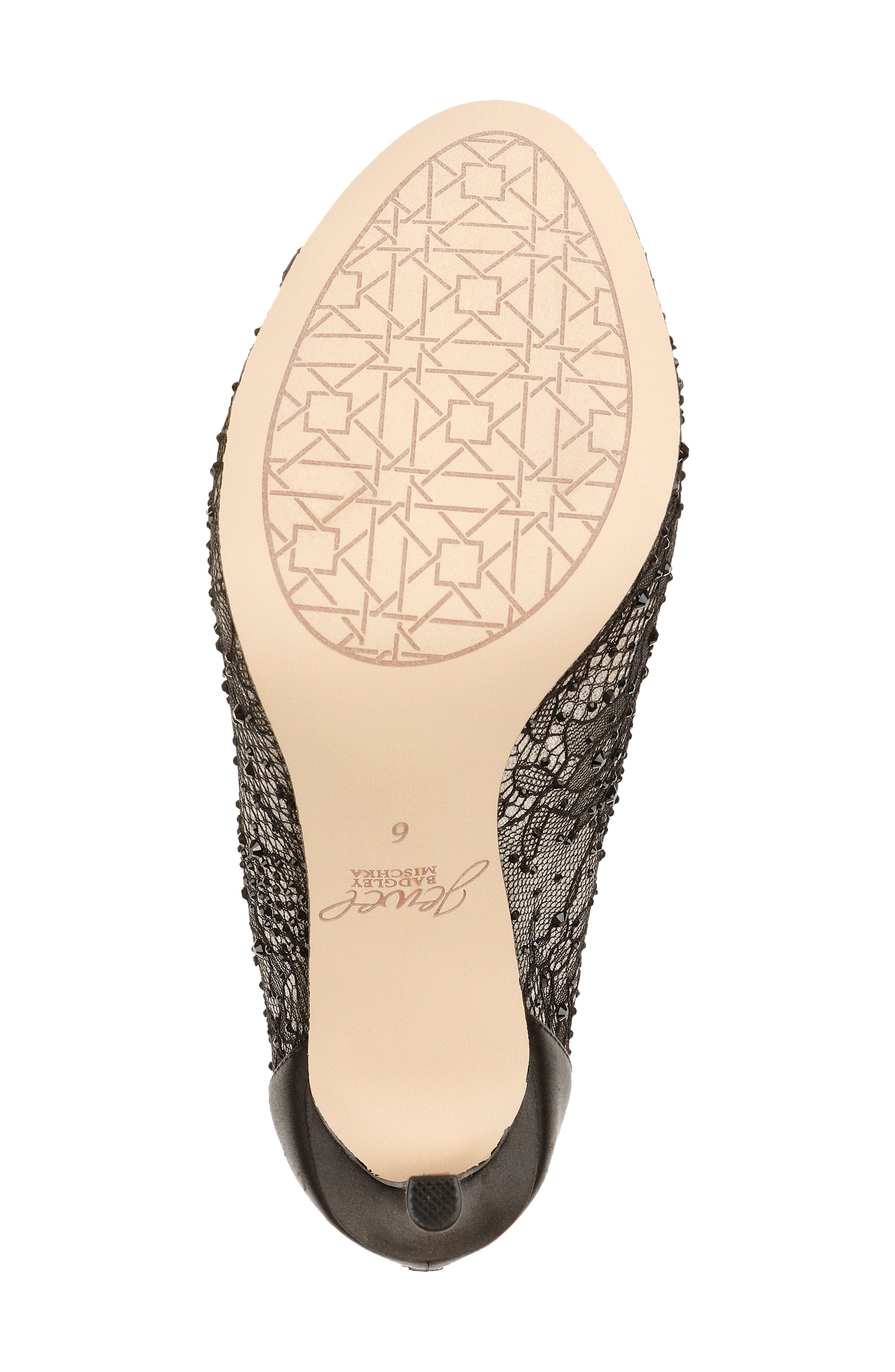 Jewel Badgley Mischka Jewel Crystal Embellished Lace Bootie, Alternate, color, 