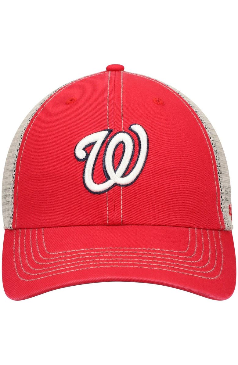 '47 Men's '47 Red Washington Nationals Trawler Clean Up Trucker Snapback Hat, Alternate, color, Red