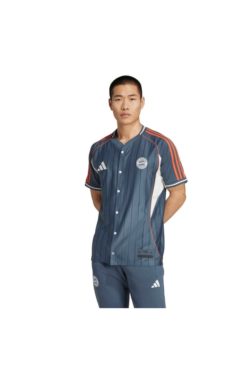 adidas Men's adidas Gray Bayern Munich US Pack Full-Button Baseball Jersey, Main, color, Gray