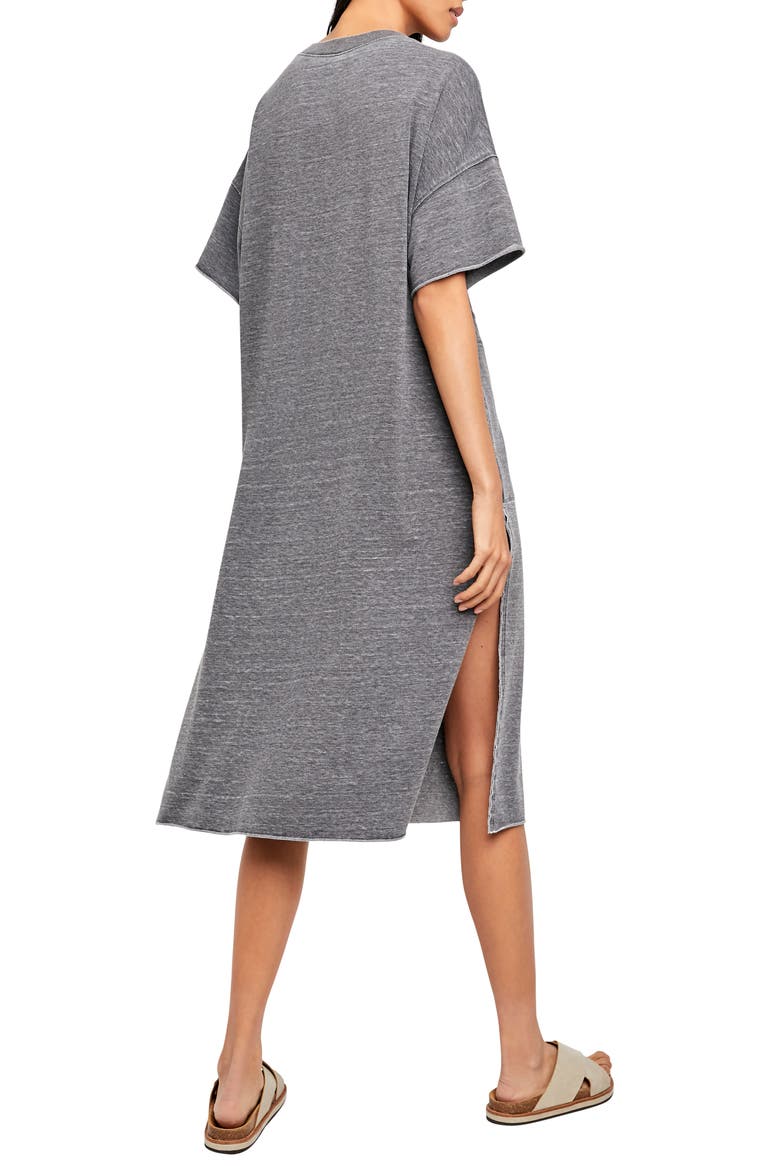 Cozy Girl T-Shirt Dress, Alternate, color, WASHED BLACK