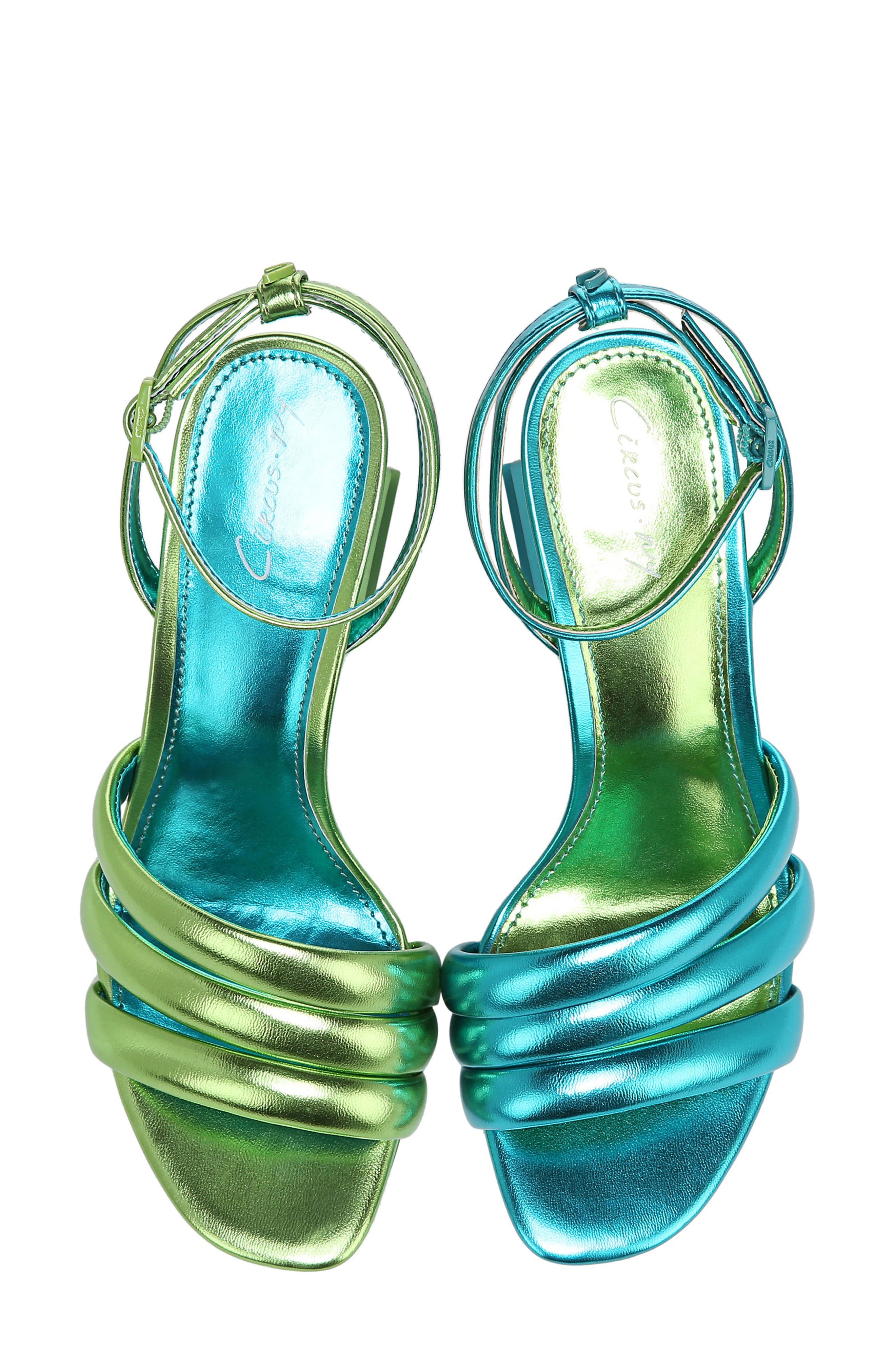 Circus by Sam Edelman Bobbie Ankle Strap Sandal, Alternate, color, IBIZA BLUE/ WASABI