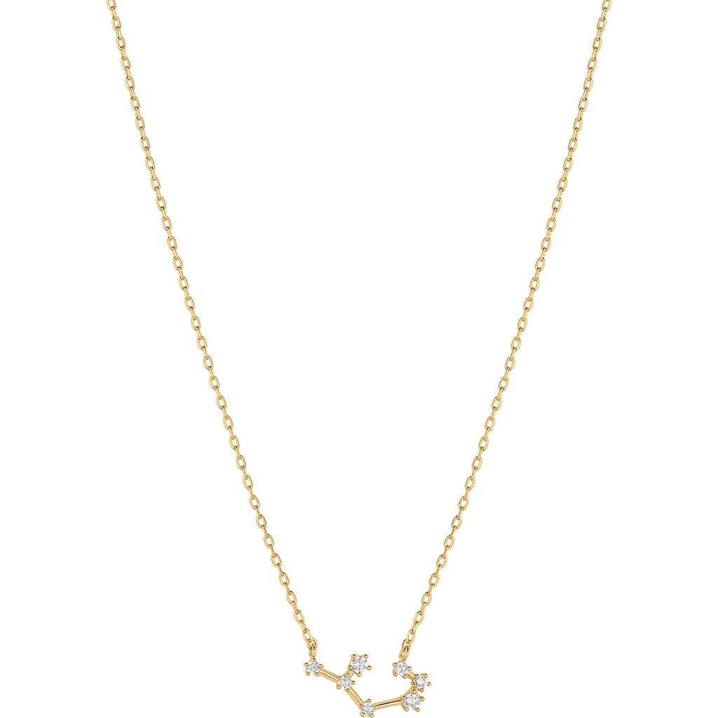 Bearfruit Jewelry 14k Gold Constellation Zodiac Necklace, 12 Zodiac Constellation Holiday Gift Idea
