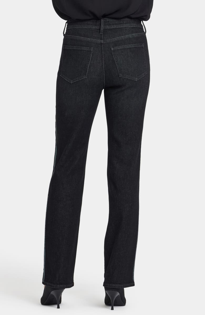 NYDJ Marilyn Sequin Side Stripe High Waist Straight Leg, Alternate, color, French Nightfall