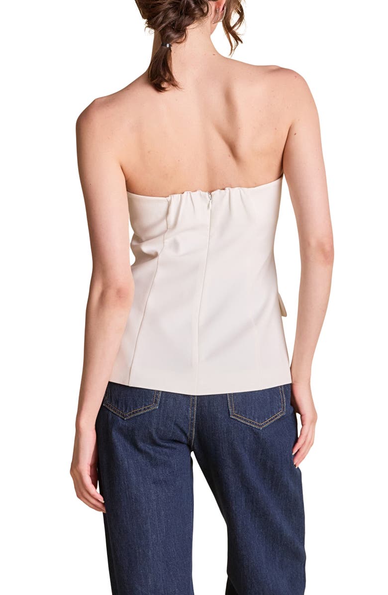 Endless Rose Button Strapless Top, Alternate, color, Ivory