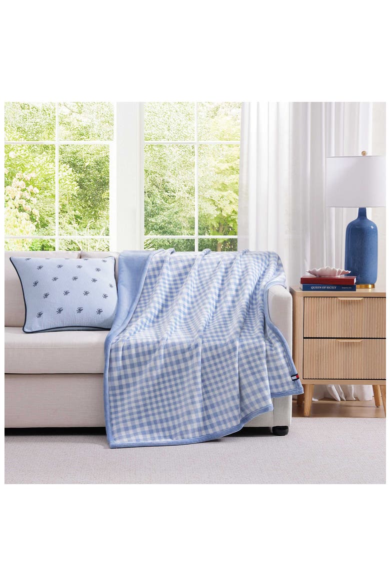 Modern Check Throw, Alternate, color, BOATHOUSE BLUE/ WHITE