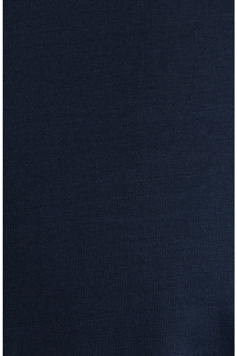 Modern Fit Solid Navy Knit Cotton Dress Shirt, Alternate, color, NAVY