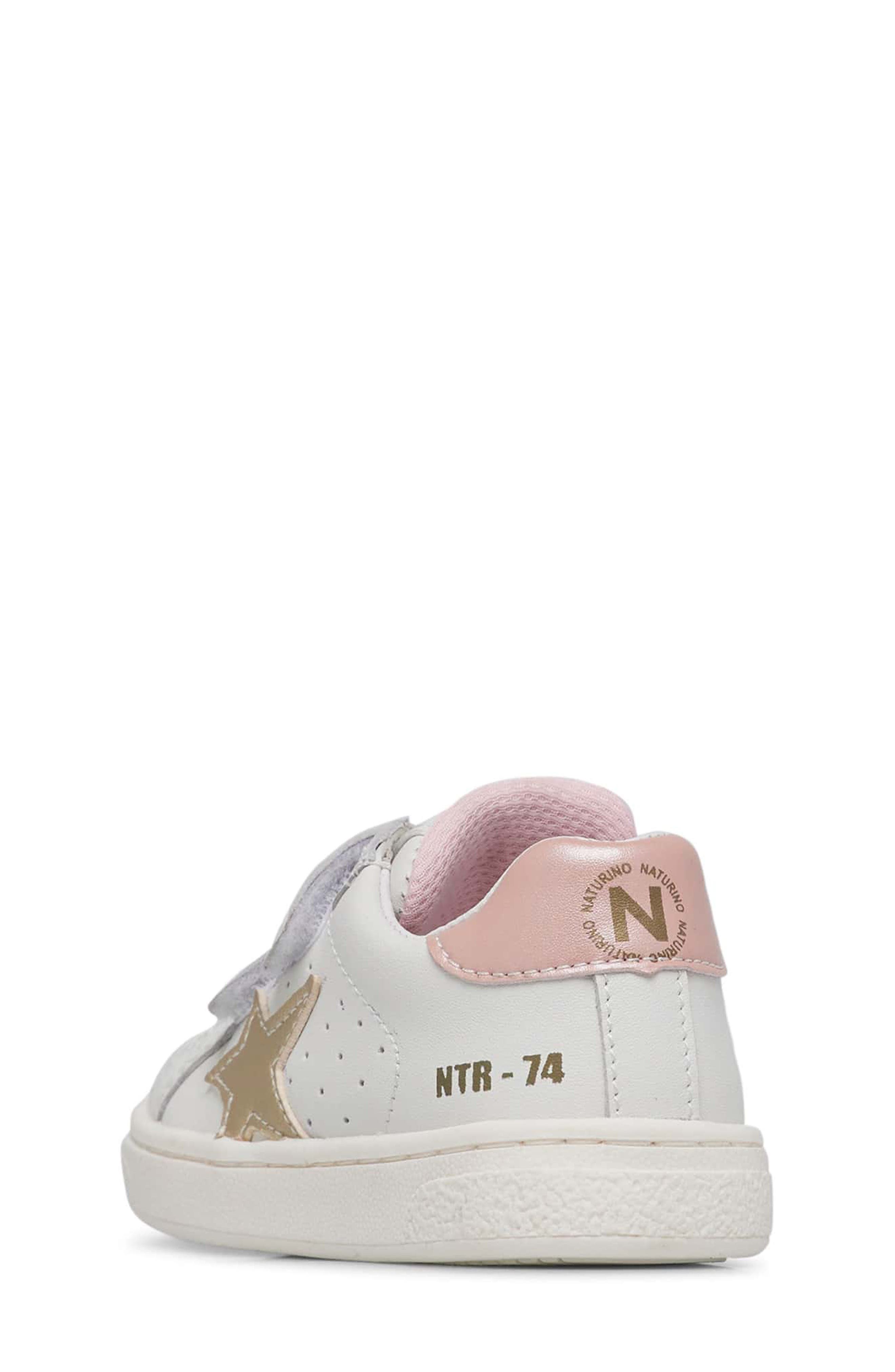 Naturino Pinn Sneaker, Alternate, color, White-Platinum-Silver