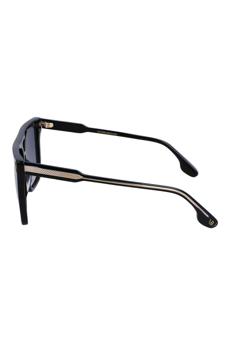 57mm Gradient Navigator Sunglasses, Alternate, color, BLACK