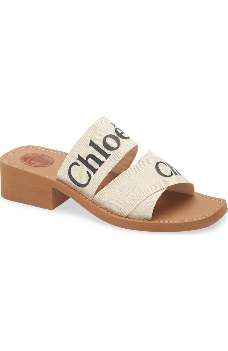 Chloé Woody Logo Slide Sandal, Main, color,