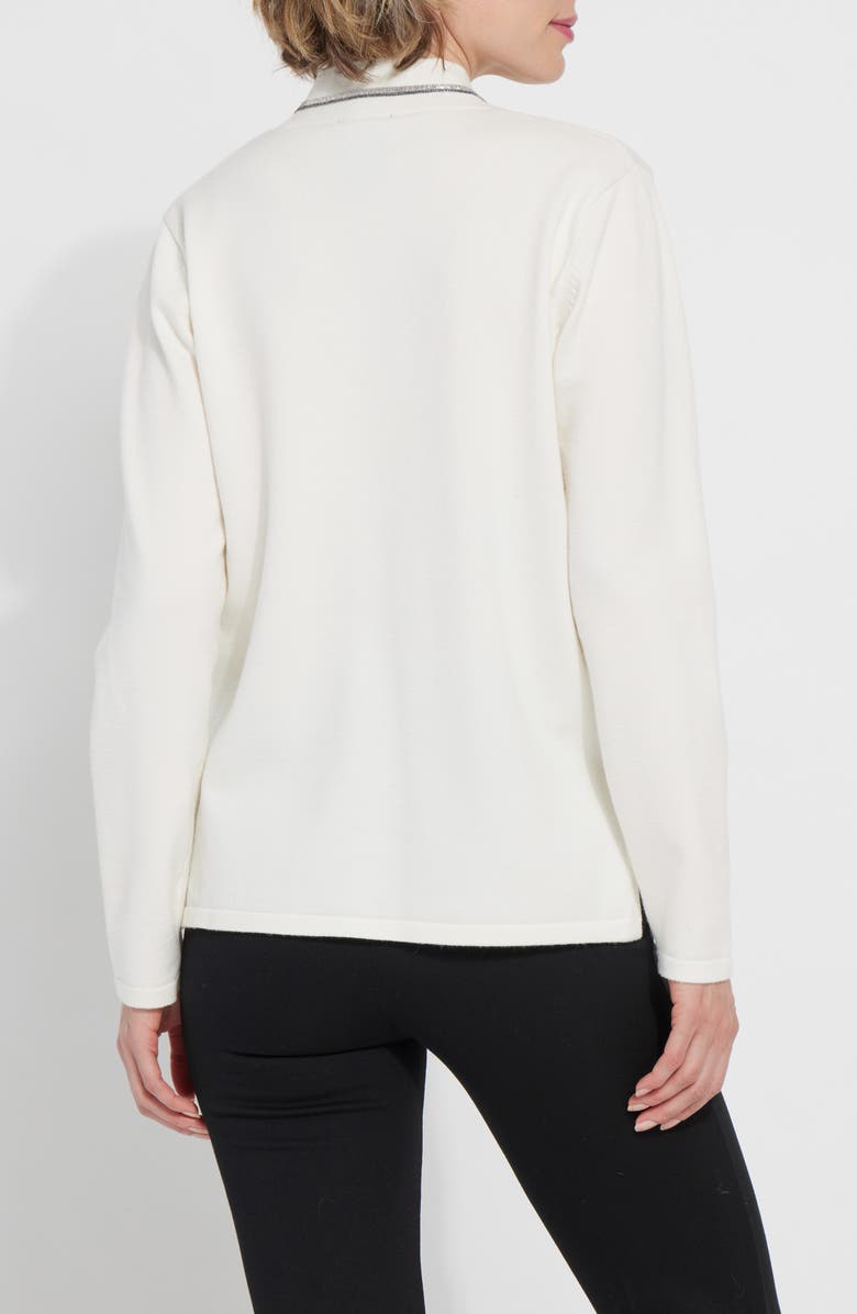 Lysse Noelle Embellished Sweater, Alternate, color, Snow White