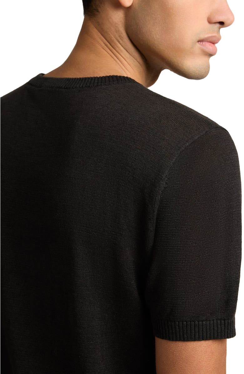 Onia Linen Knit Tee Shirt, Alternate, color, Washed Black