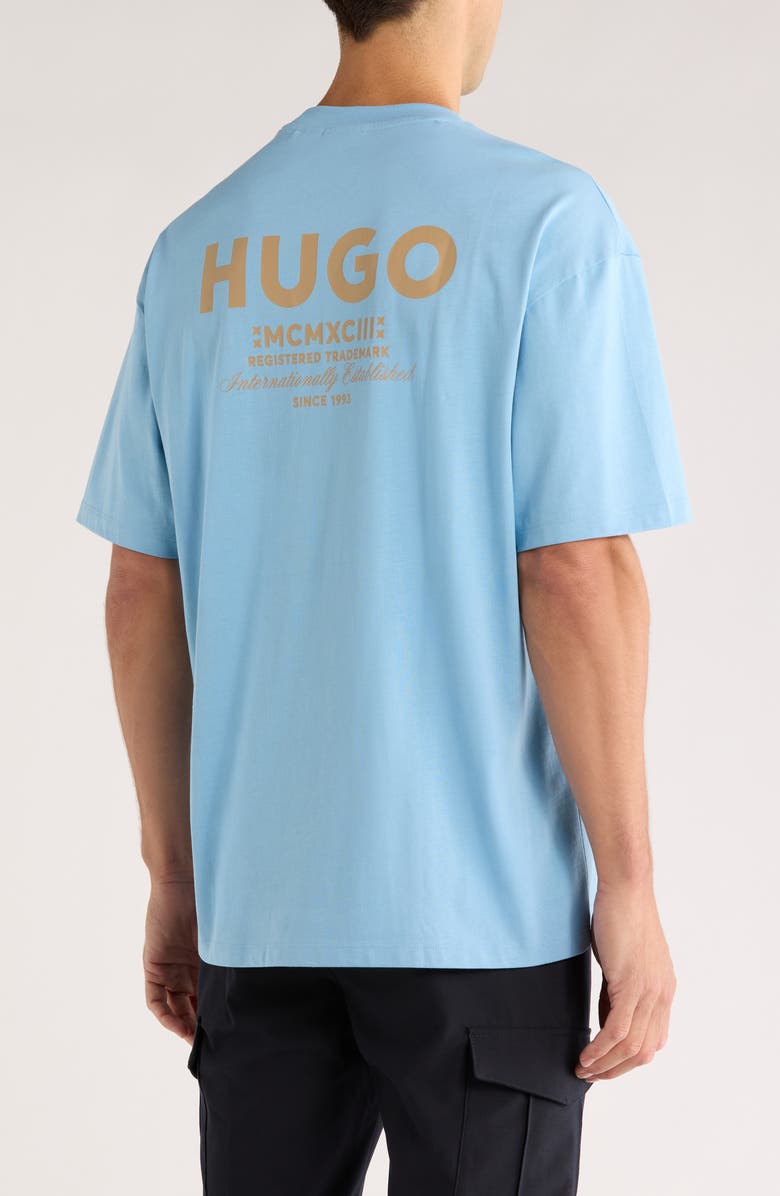 HUGO Nalono Graphic T-Shirt, Alternate, color, Light/ Pastel Blue