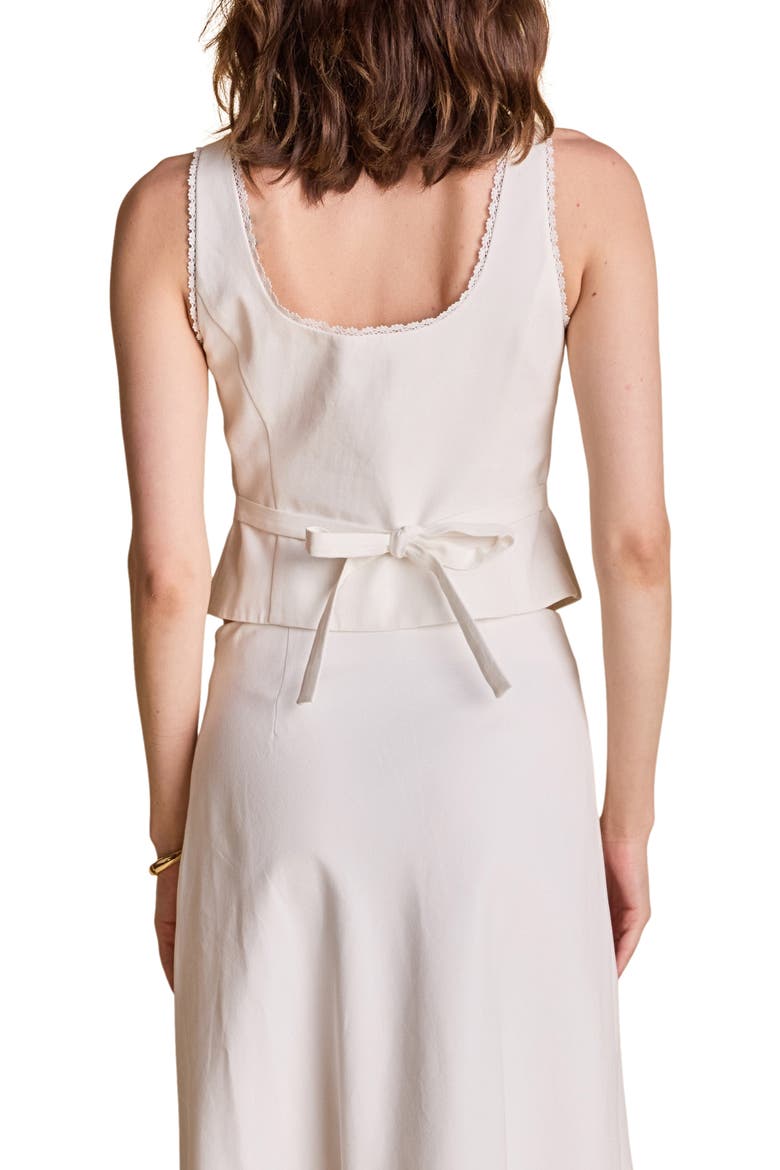 Lace Trim Crop Tank, Alternate, color, WHITE