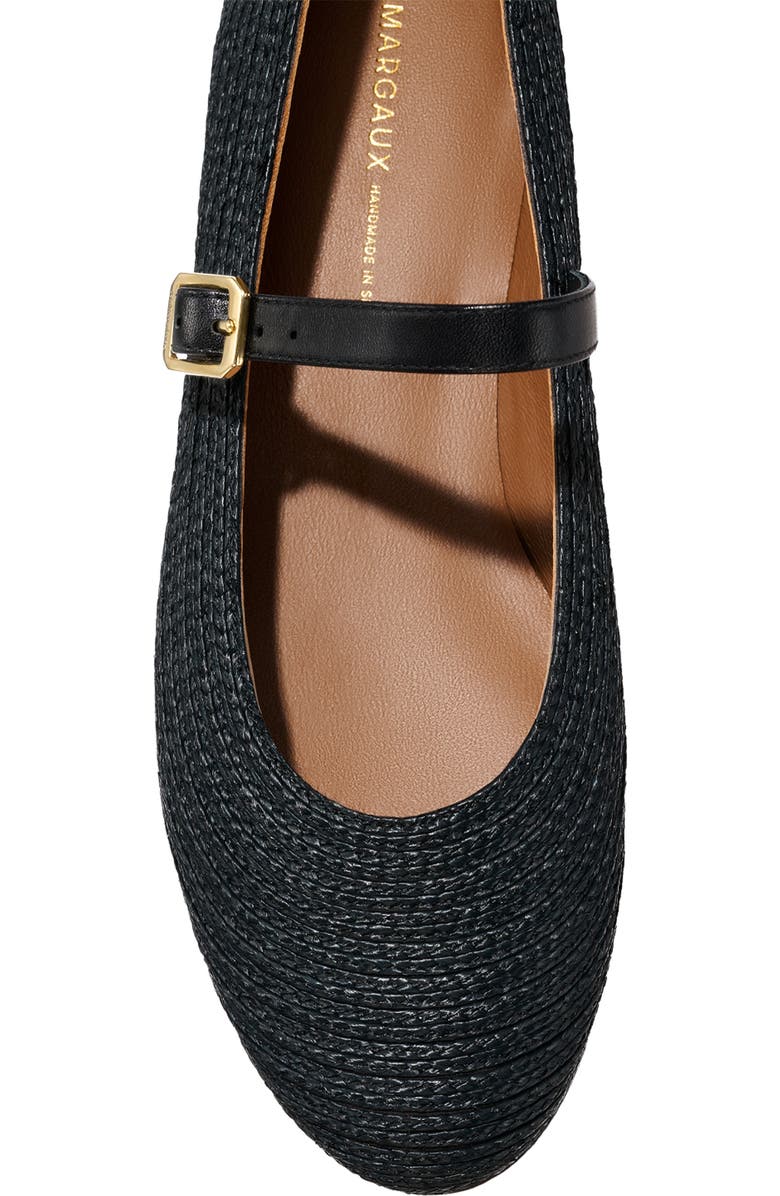MARGAUX The Demi Jane Flat, Alternate, color, Black Raffia