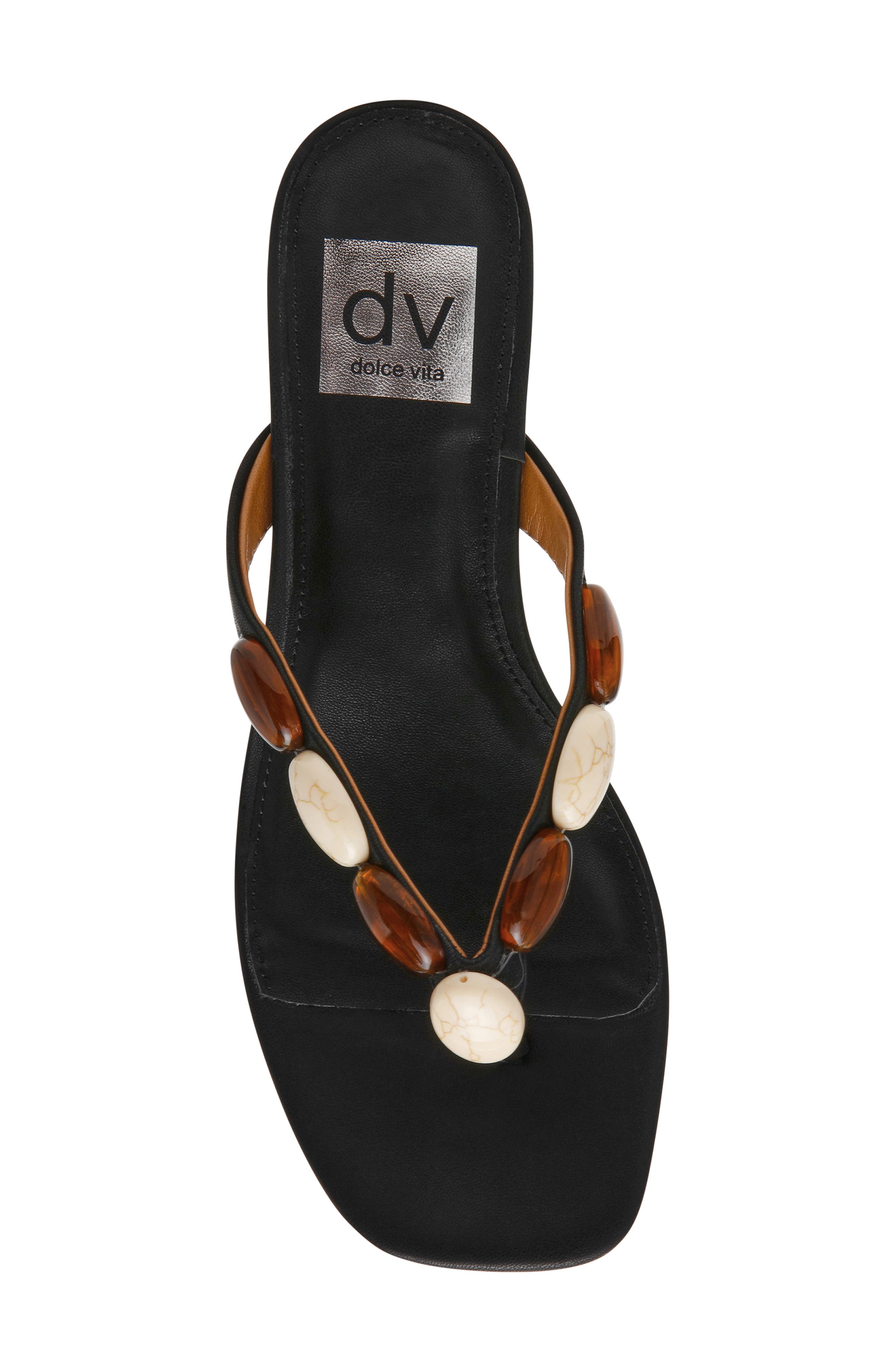 DV by Dolce Vita Bowi Embellished Sandal, Alternate, color, Black Smooth