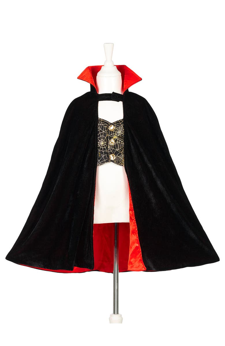 Souza Dracula cape & teeth Costume Set for Children, Includes Accessories, Main, color, Black