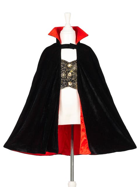 Dracula cape & teeth Costume Set for Children, Includes Accessories (Little Kid)