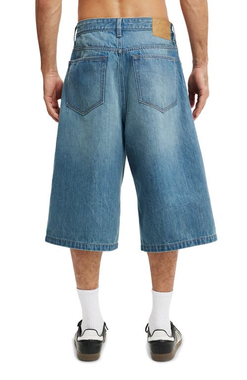 Cotton On Super Baggy Jort In Blue