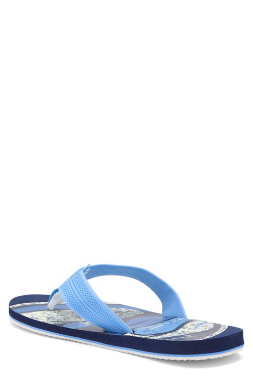 Izod T-shirt Print Flip Flop In Blue