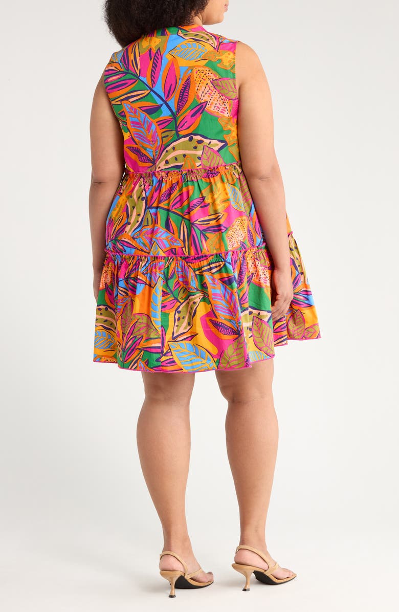 SUGARLIPS Milana Adrina Sleeveless Tiered Dress, Alternate, color, Orange/ Pink/ Multi